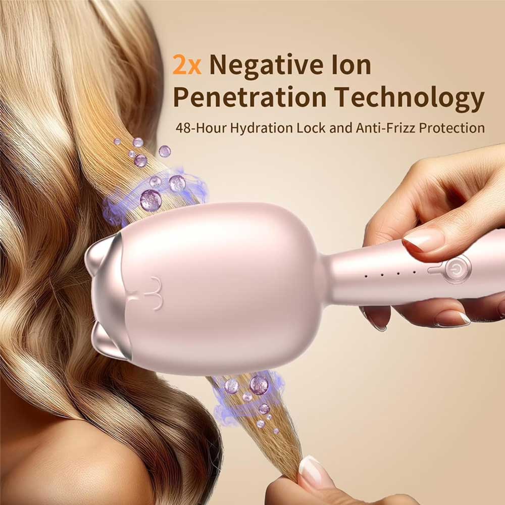 Cute Egg-Shaped Mermaid Hair Curler – Cat Ear Deep Waver for Beach Waves & S-Curls