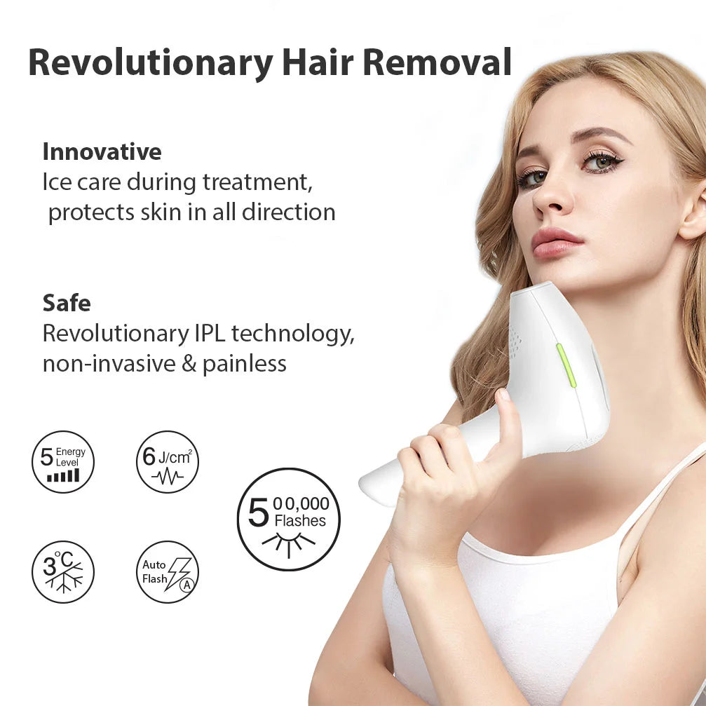 BoSidin SmoothPro™ IPL Laser Hair Removal Device – 500,000 Flashes