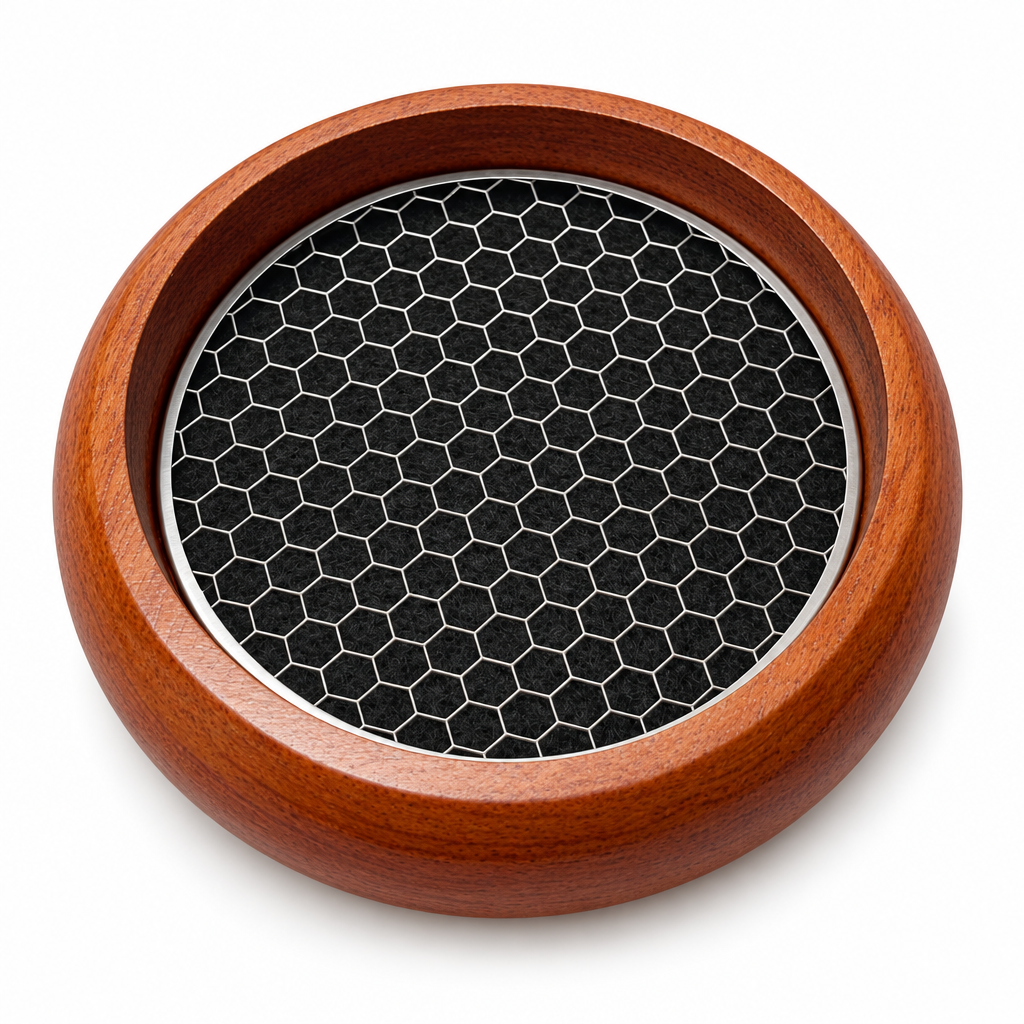 Padauk Rosewood Coil Incense Burner with 304 Stainless Steel Mesh