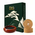 Città Oud Coil Incense Gift Set — 4H Long-Burn Coils + Incense Holder | Gift Box