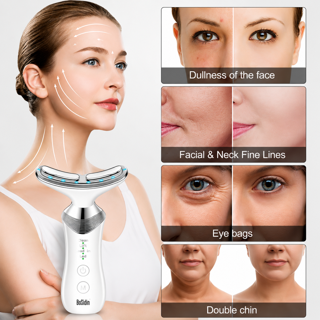 Combo Offer: Face Neck Lifting and Tightening Massager Anti-Aging Device plus Free Electric Feet Callus Remover