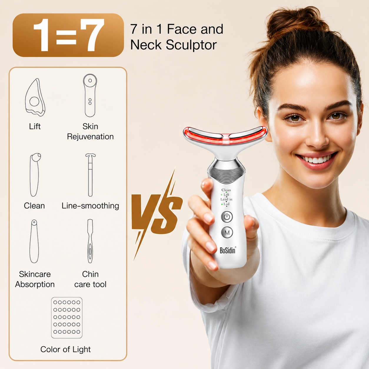 Combo Offer: Face Neck Lifting and Tightening Massager Anti-Aging Device plus Free Electric Feet Callus Remover