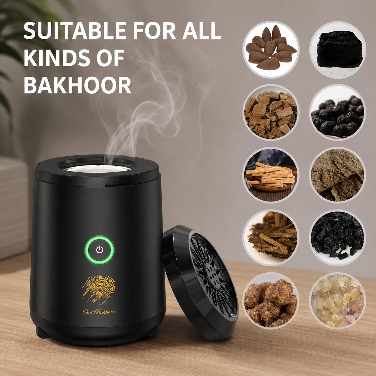 USB Rechargeable Electric Resin Burner For Incense, Oud, and Bakhoor