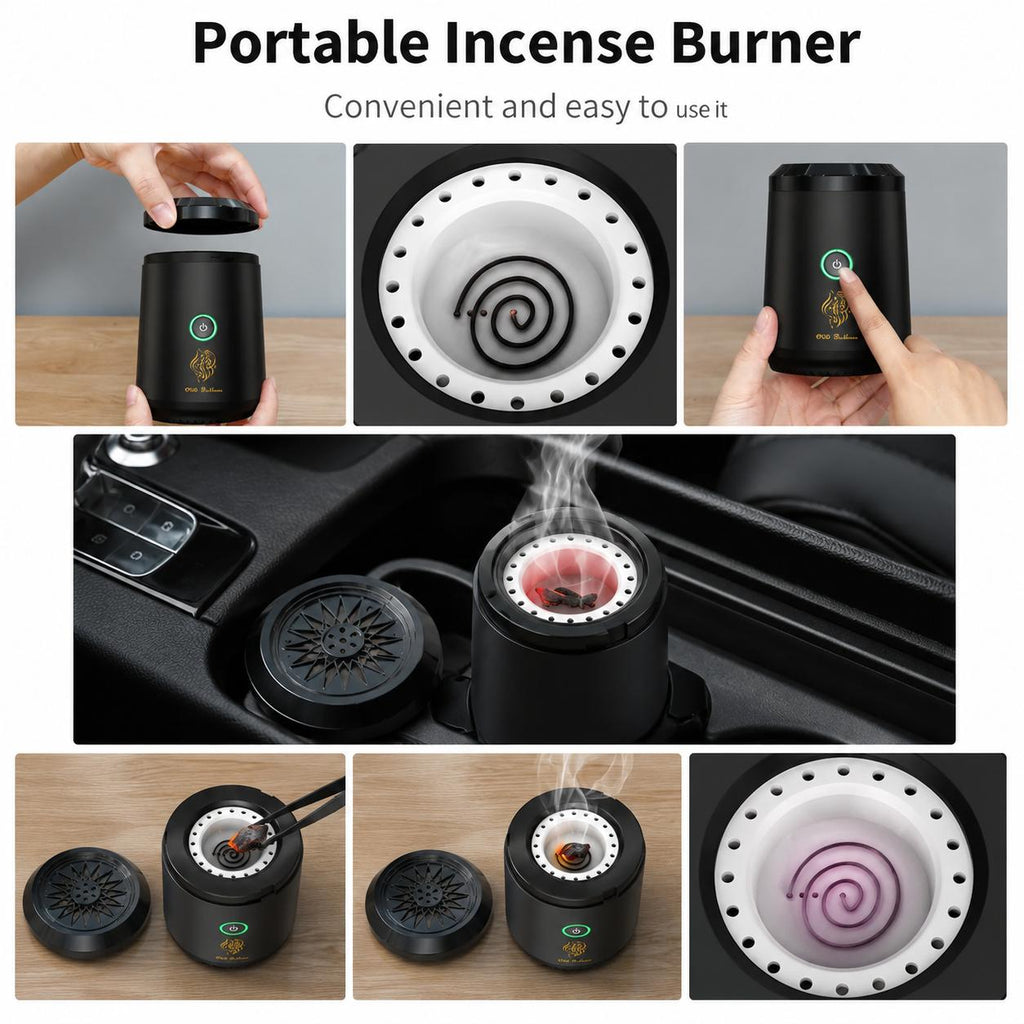 USB Rechargeable Electric Resin Burner For Incense, Oud, and Bakhoor