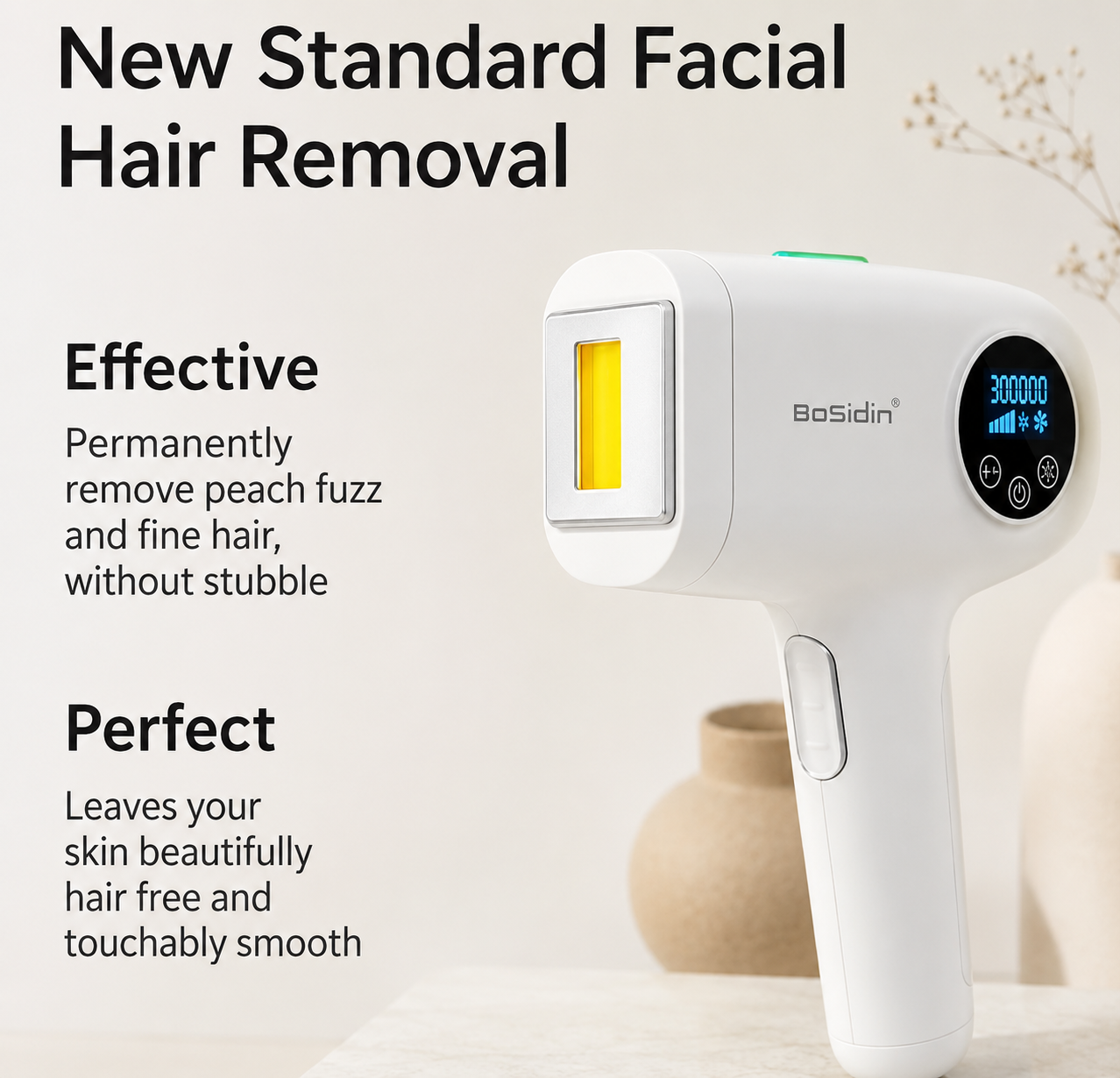 Pain-Free Permanent Hair Reduction at Home with Ice Cooling- BoSidin IceCool™
