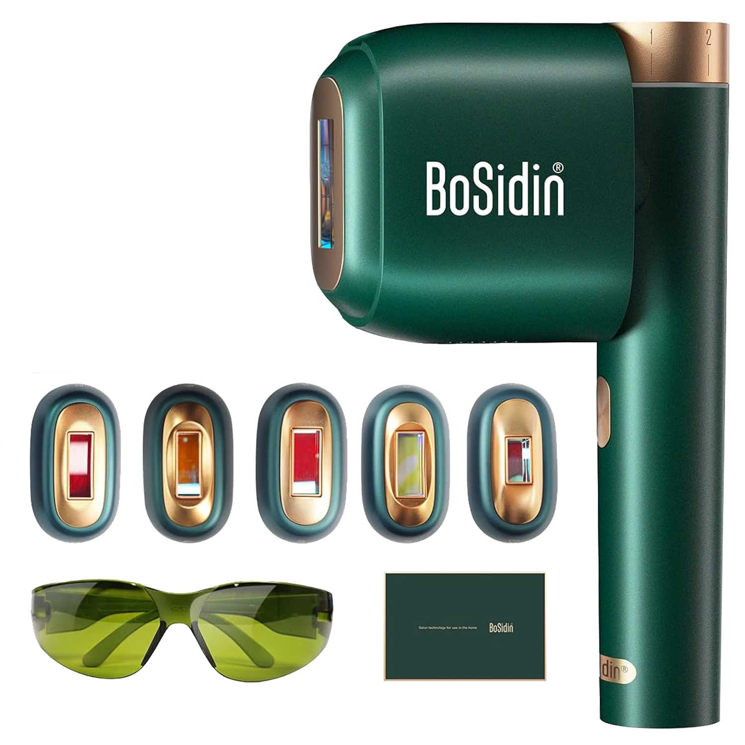 BoSidin Pro IPL Laser Hair Removal Machine Green Skin Rejuvenation for Permanent Whole Body Hair Removal Men and Women