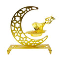 Metal Oud Incense Burner Gold Islamic Moon Design for Ramadan- DT2041