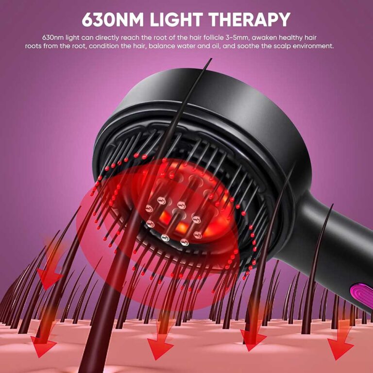 BoSidin Portable Electric Vibration Massage Comb Cordless Scalp Oil Applicator and Hair Follicle Massager for Hair Growth and Anti-Hair Loss