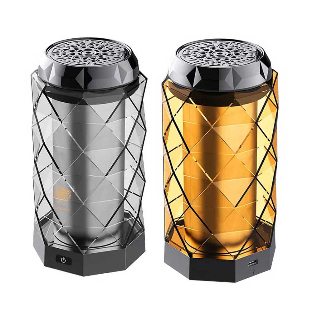 [SALE] 2024 New Release Bakhoor Electric Incense Burner Unique Crystal Design 2000mAh Battery Car Oud Incense Burner with Box – X023