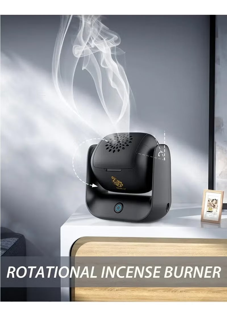 Modern Rotatable Incense Burner, 1500 mAh Battery Capacity, Type-C Charging Port, 2 Minutes Single Burning, 90° Rotation, LED Indicator
