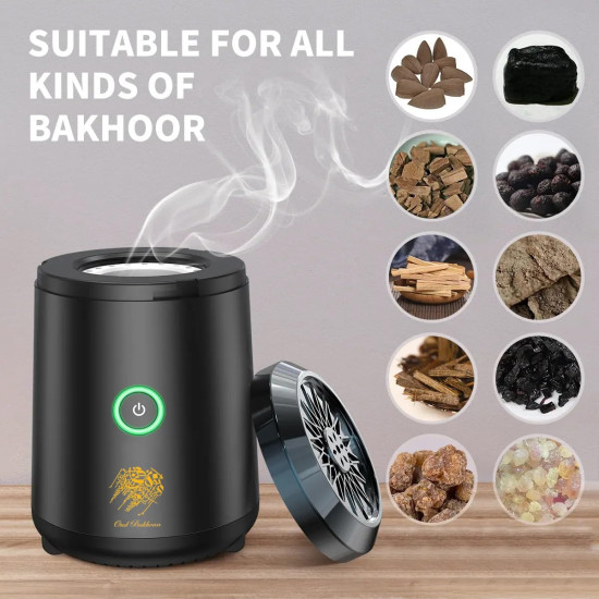 Stylish Portable Incense Burner | USB Rechargeable burner | Electric Arabic Mubkhara Device for Home Office and Car