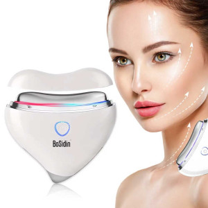 Rechargeable Heart-Shape Tightening and Slimming Device for Face and Body, With EMS Vibration Gua Sha Tool Massager