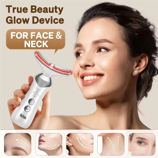 Anti-Aging Face Lift Device , 4-in-1 LED Beauty Light Therapy for Smooth Face and Neck, Portable Electric Massager for Double Chin Anti-Aging Face Lift Device , 4-in-1 LED Beauty Light Therapy for Smooth Face and Neck, Portable Electric Massager for Double Chin