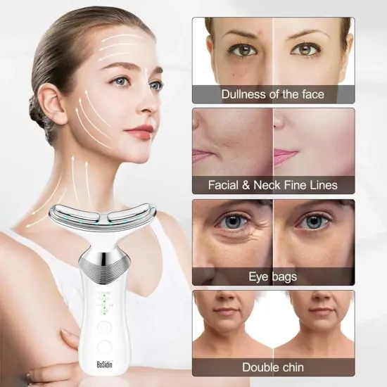 Anti-Aging Face Lift Device , 4-in-1 LED Beauty Light Therapy for Smooth Face and Neck, Portable Electric Massager for Double Chin Anti-Aging Face Lift Device , 4-in-1 LED Beauty Light Therapy for Smooth Face and Neck, Portable Electric Massager for Double Chin