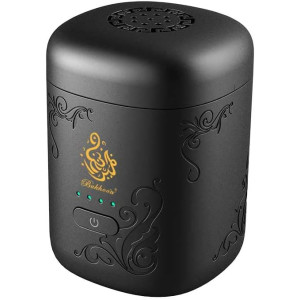 Portable USB Smart Incense Burner, Rechargeable Arabic Oud Burner, Electronic Bukhoor Diffuser with LED Battery Indicator, Compact Aroma Diffuser for Home, Office, Car