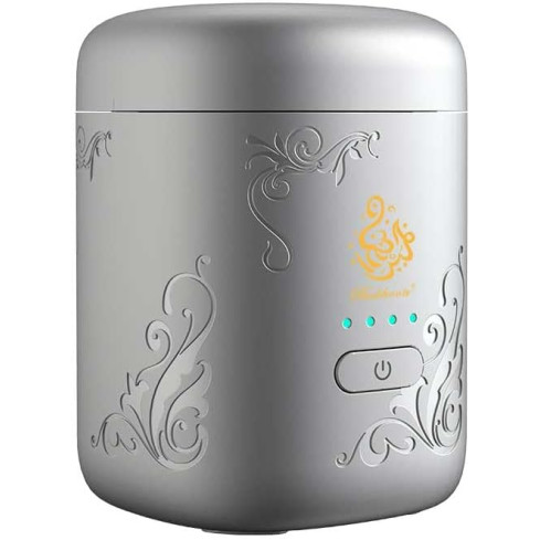 Portable USB Smart Incense Burner, Rechargeable Arabic Oud Burner, Electronic Bukhoor Diffuser with LED Battery Indicator, Compact Aroma Diffuser for Home, Office, Car